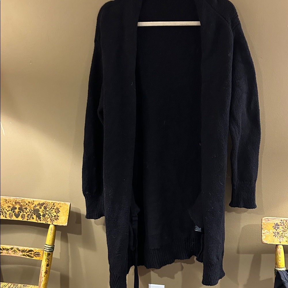Ann Demeulemeester Black Chunky Knit Cardigan